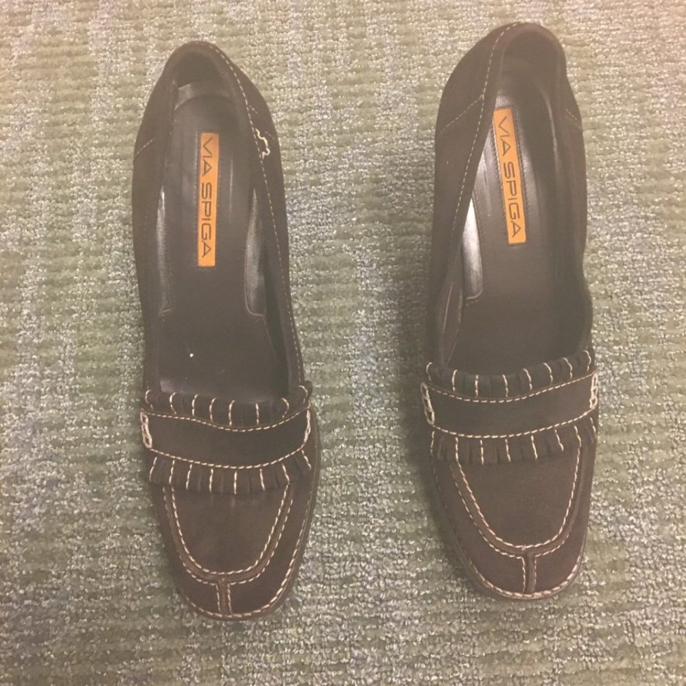 Via Spiga Brown Suede Wedge  - Size 6.5